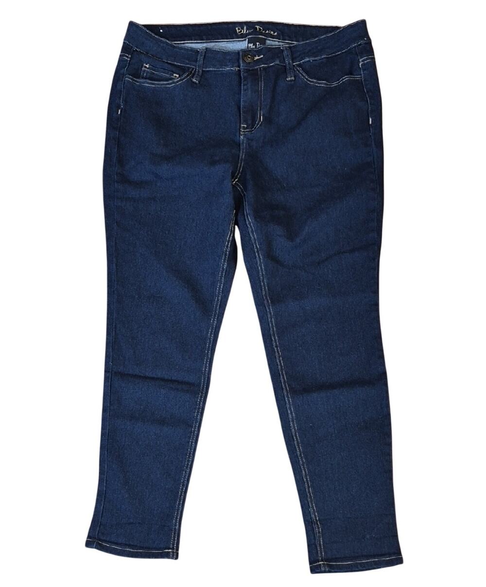 Blye Desire Women's Plus 14W Dark Blue Skinny Jeans